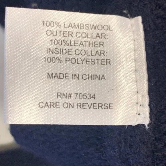 Orvis Men's Quarter‎ Zip 100% Lambswool and Leather Long Sleeve Pullover Size L - Picture 8 of 11